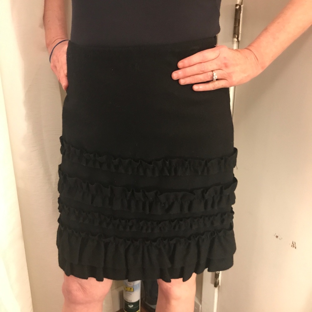 DKNY wool & cashmere black skirt